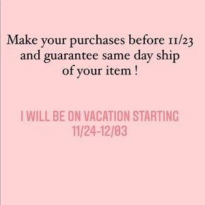 Purchase your items ASAP! 💕